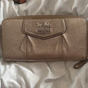 Coach Metallic Gold Wallet